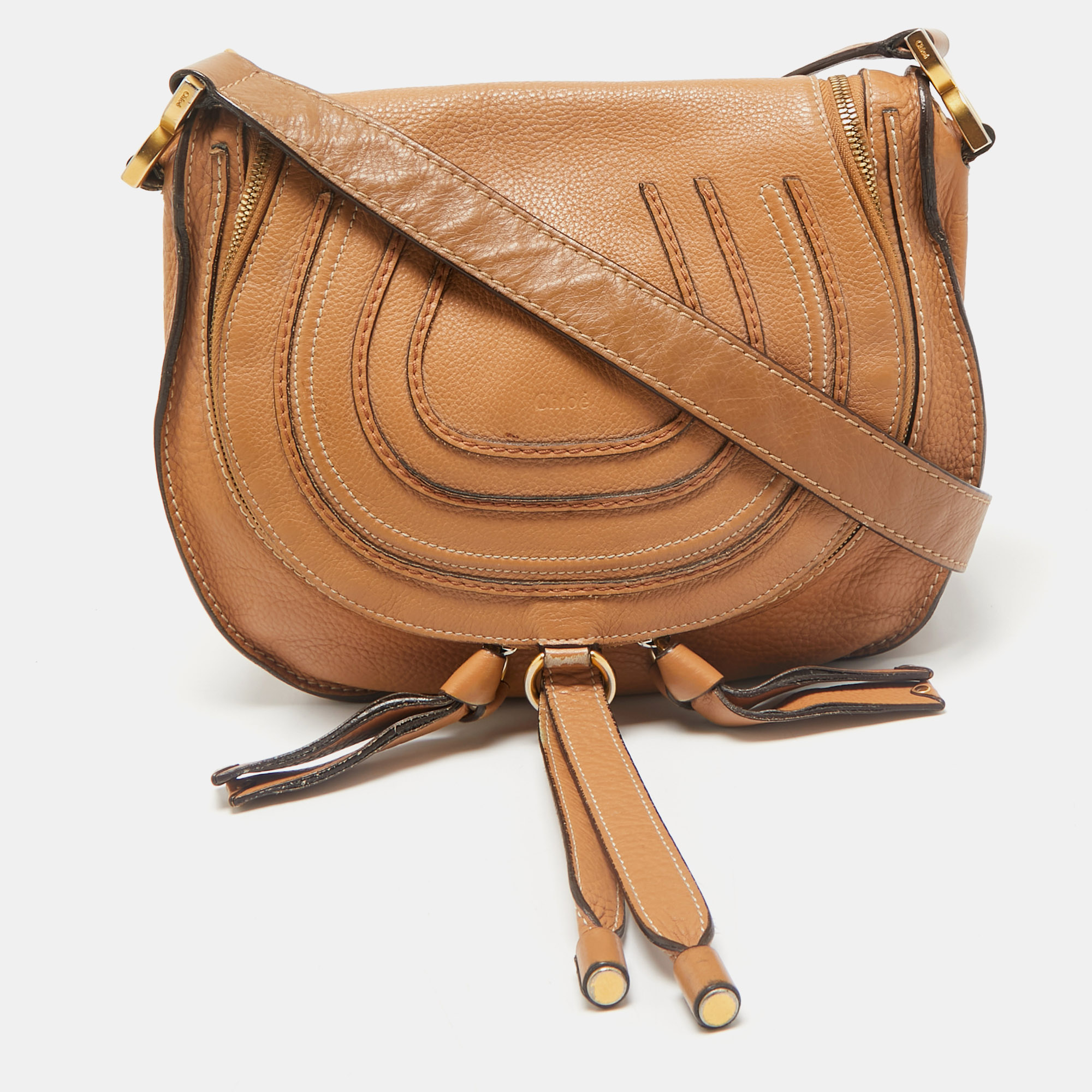

Chloe Brown Leather  Marcie Crossbody Bag