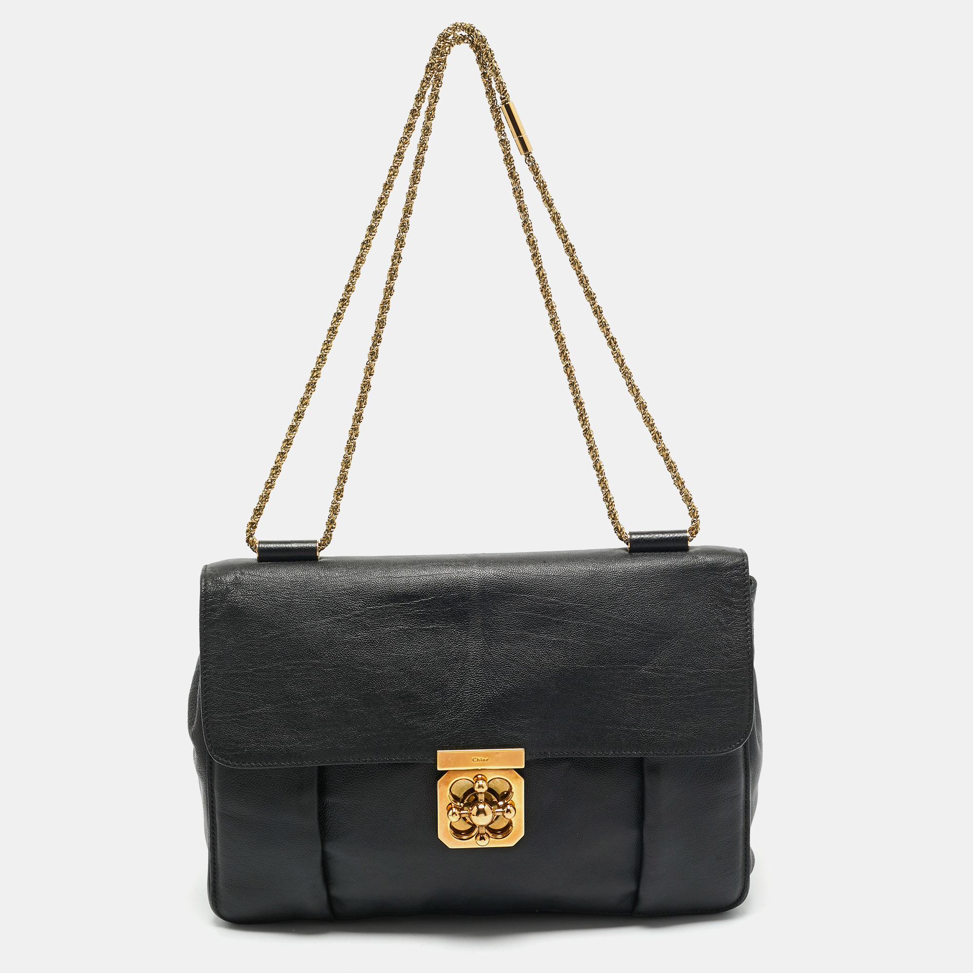 

Chloe Black Leather  Elsie Shoulder Bag