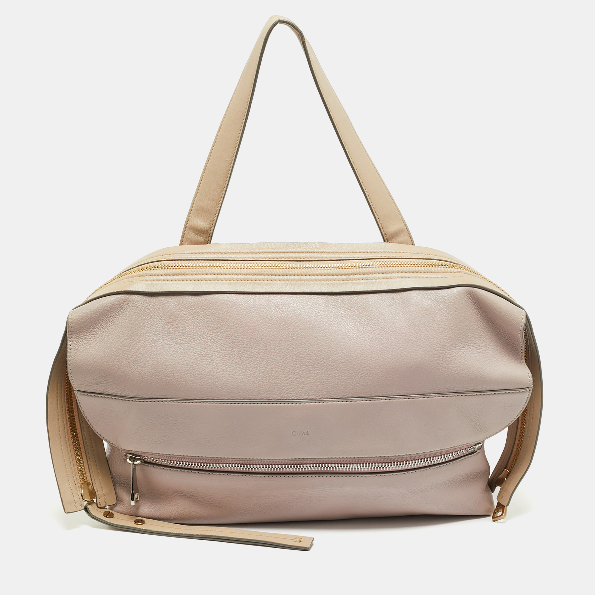 

Chloe Pink/Beige Leather Dalston Shoulder Bag