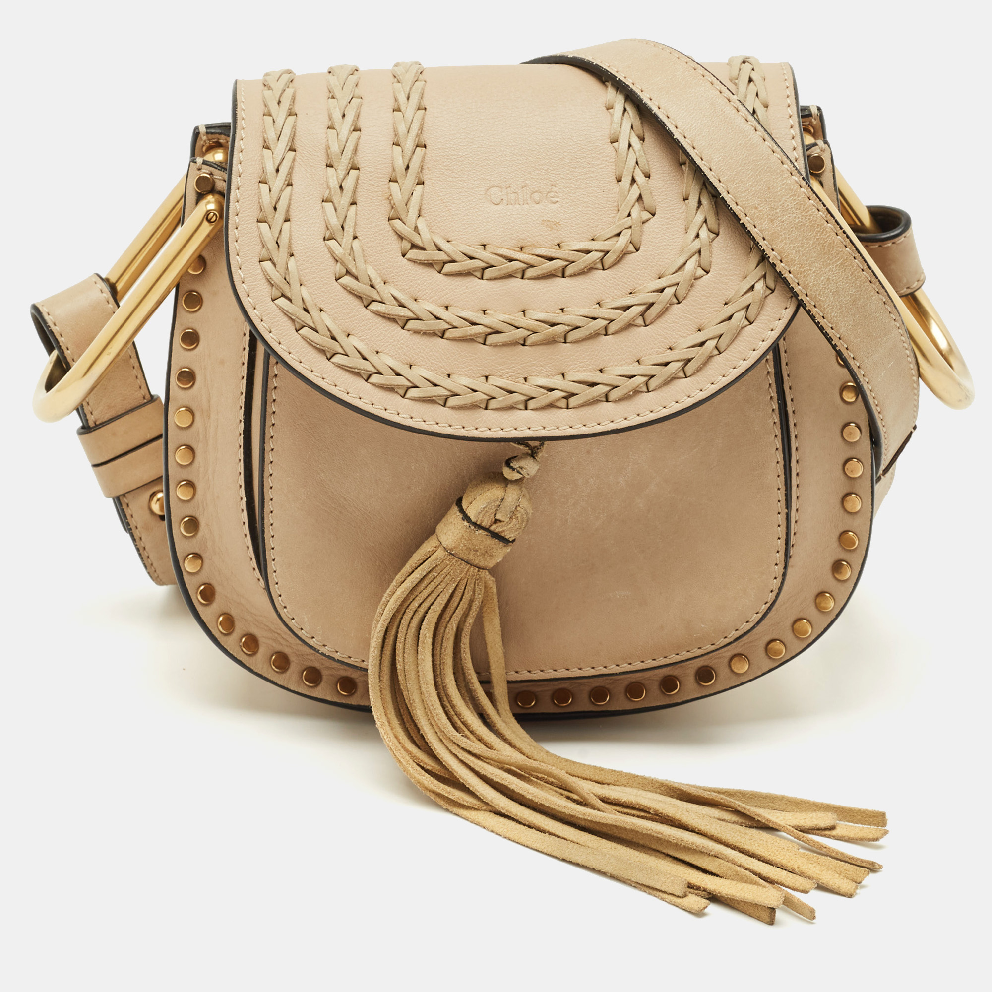 

Chloe Beige Leather Mini Hudson Shoulder Bag