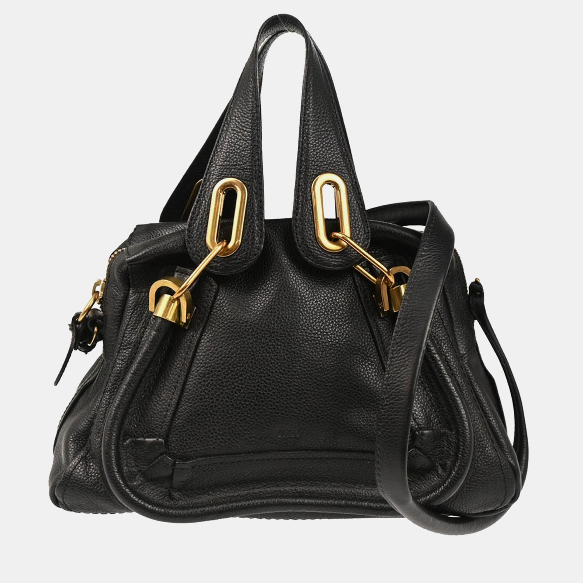 Pre-owned Chloé Black Paraty 2-way Leather Handbag