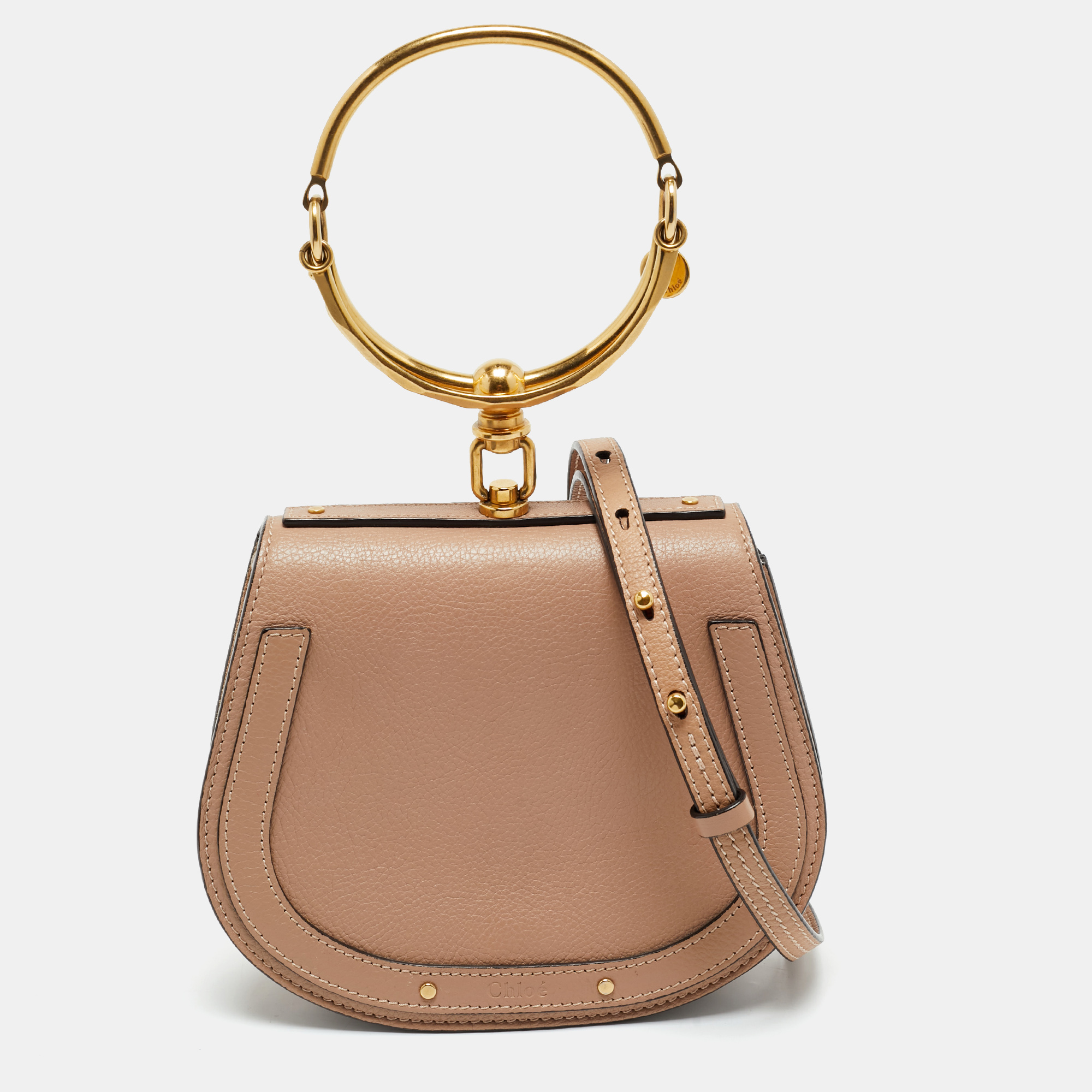

Chloe Beige Leather and Suede Small Nile Bracelet Shoulder Bag