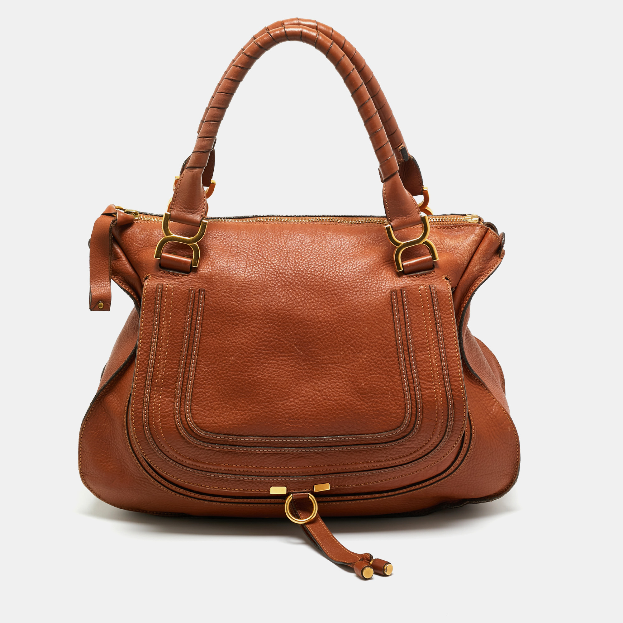 

Chloe Brown Leather  Marcie Shoulder Bag