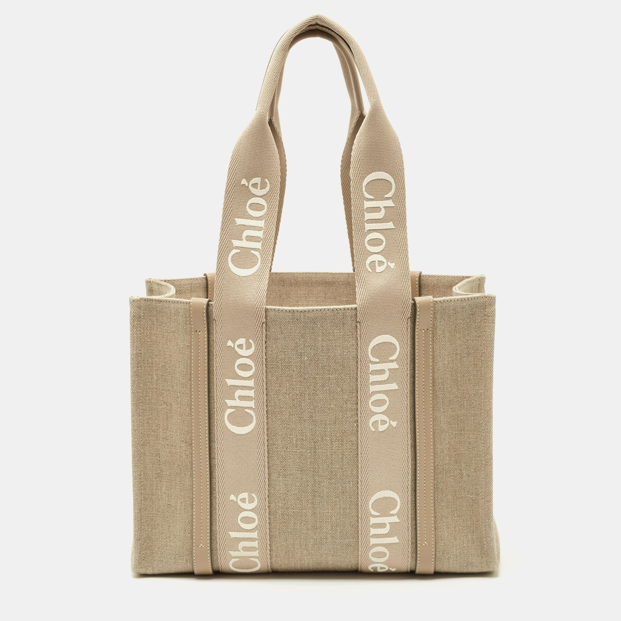 

Chloé Beige Canvas  Woody Tote