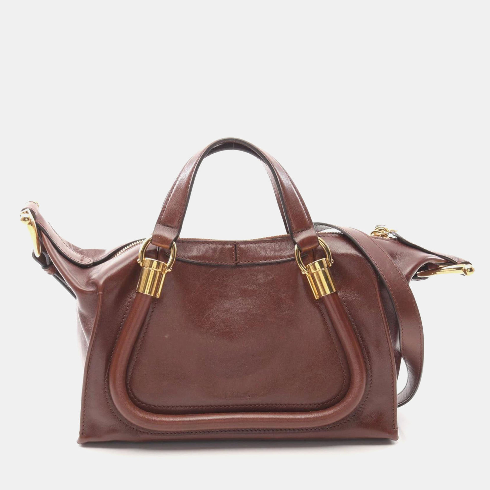 

Chloe Paraty 24 Small Brown Leather Handbag