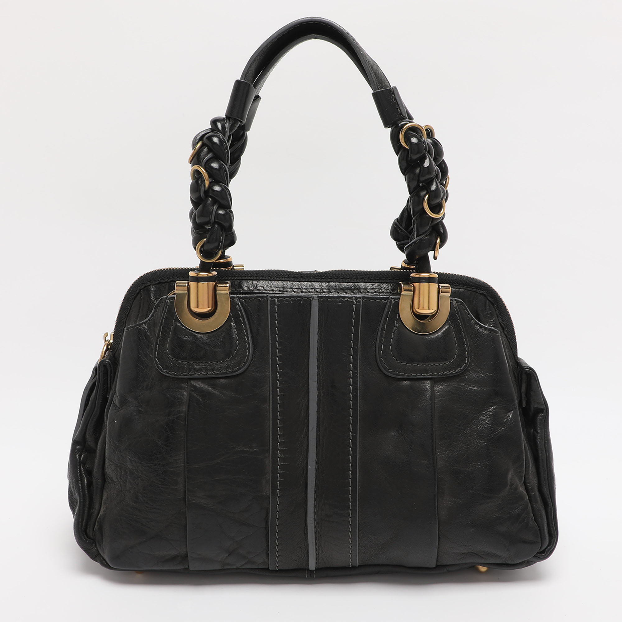 

Chloe Black Leather Heloise Satchel