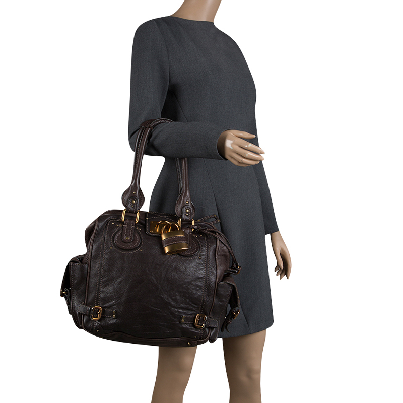 

Chloe Black Leather  Zip Paddington Satchel