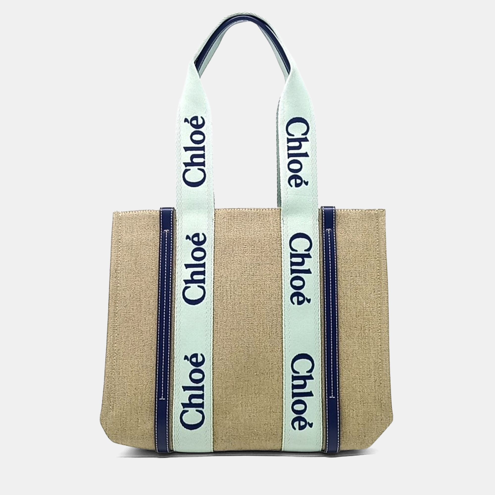 

Chloe Beige Fabric Woody Bag Medium