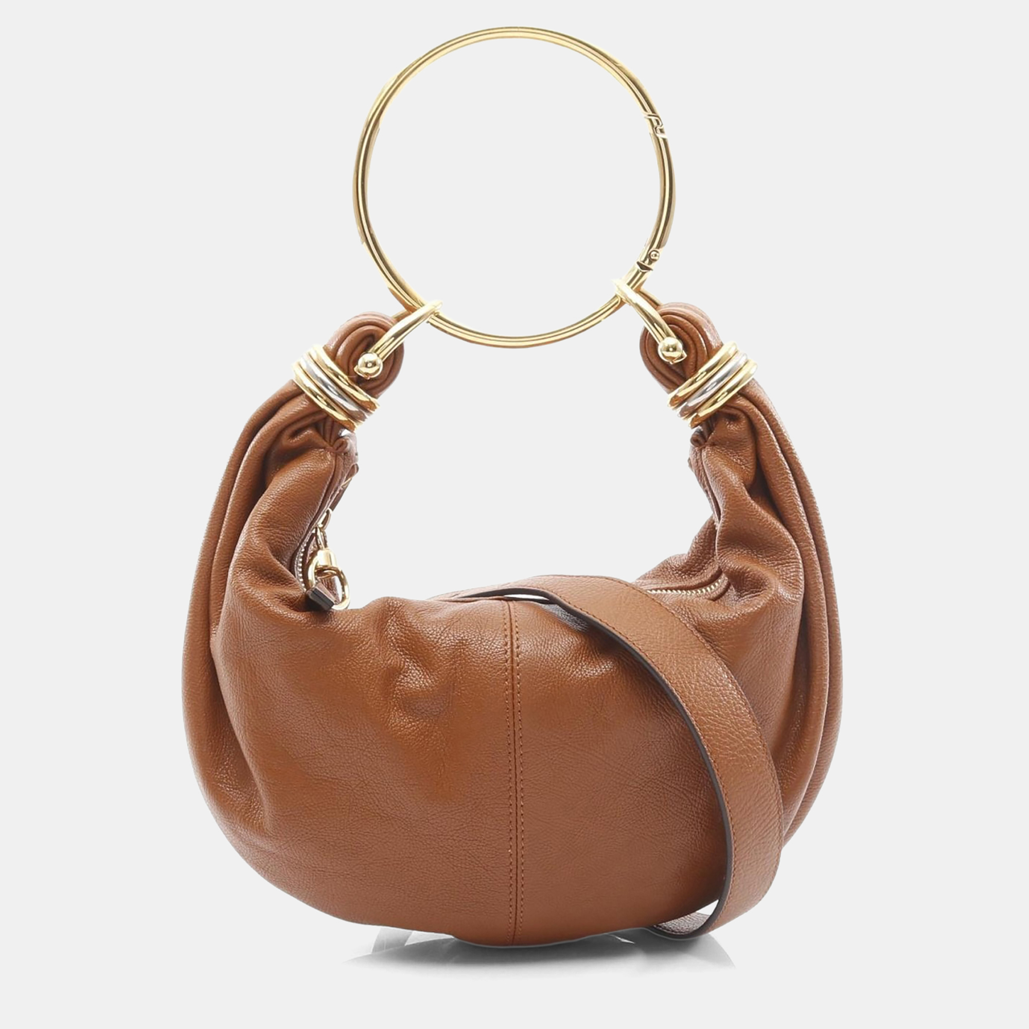 

Chloe Bracelet Hobo Small Brown Leather Shoulder Bag