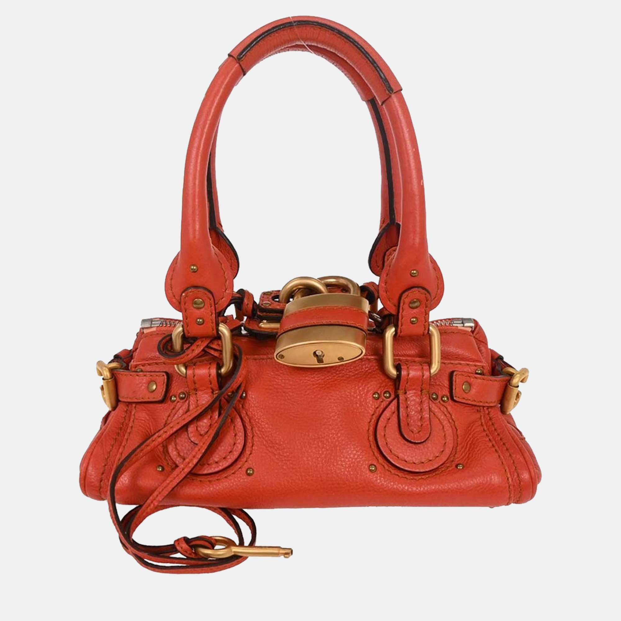 

Chloe Vermilion Red Paddington Mini Handbag