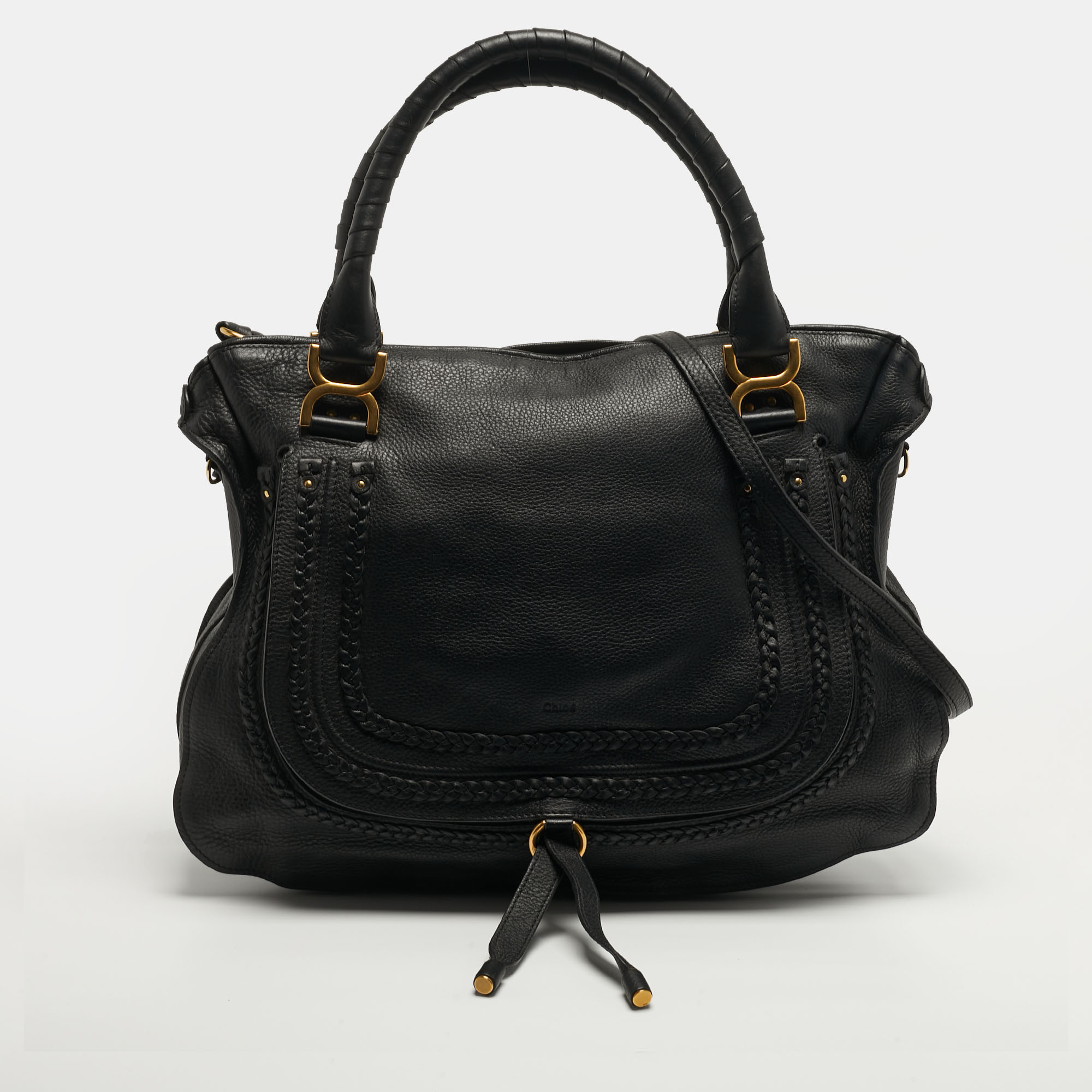 

Chloe Marcie  Black Leather Satchel
