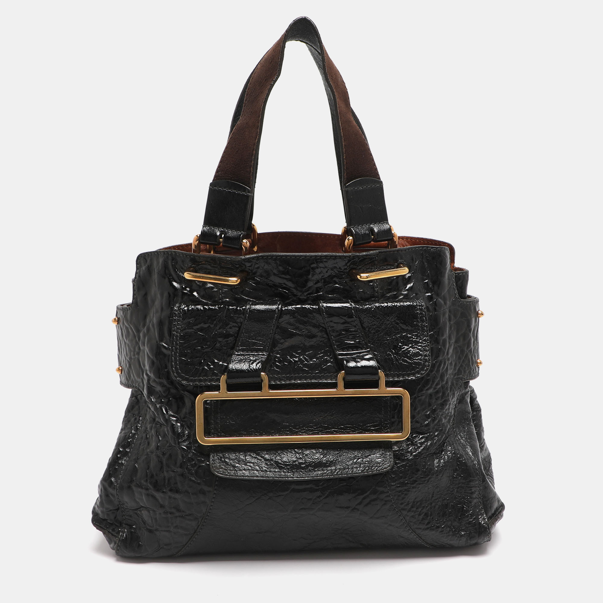 

Chloe Black Patent Leather Tote