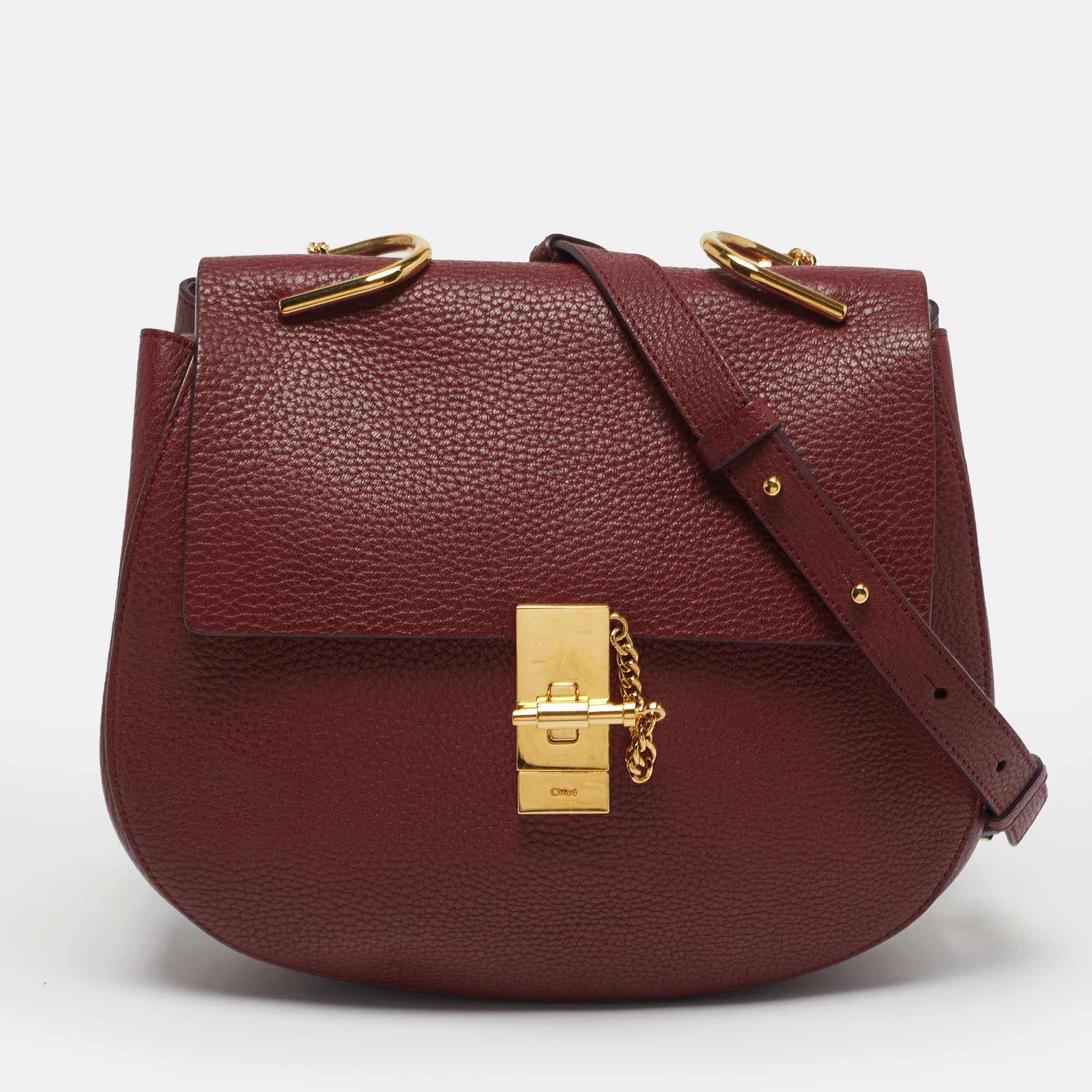 

Chloe Drew  Red Leather Shoulder Bag