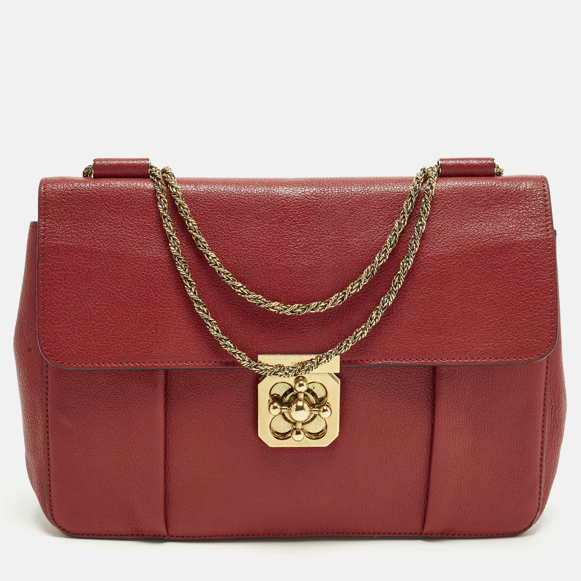 

Chloe Elsie  Red Leather Shoulder Bag