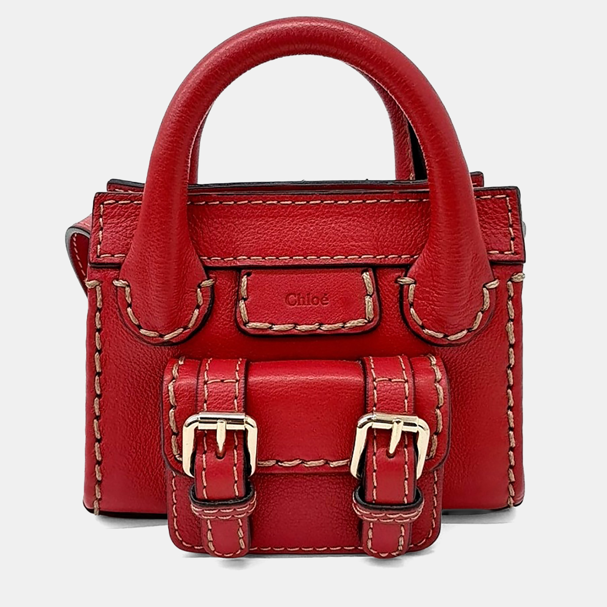 

Chloe Red Leather Edith Nano Bag