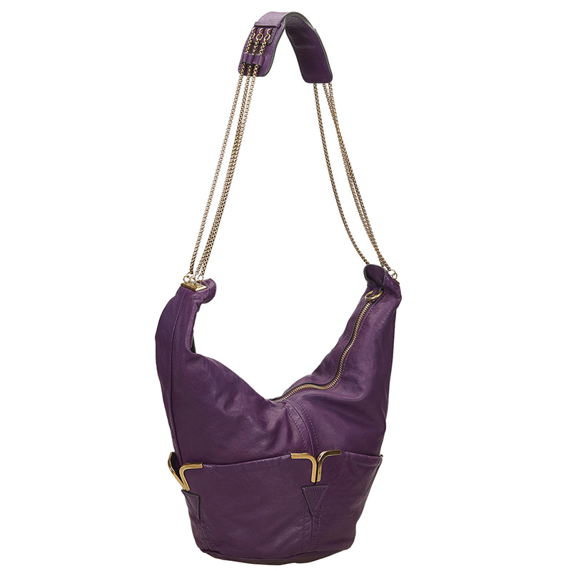 

Chloe Purple Leather Shoulder Bag
