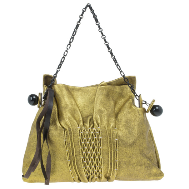 مملوكة مسبقًا Chloe Gold Leather Pochette