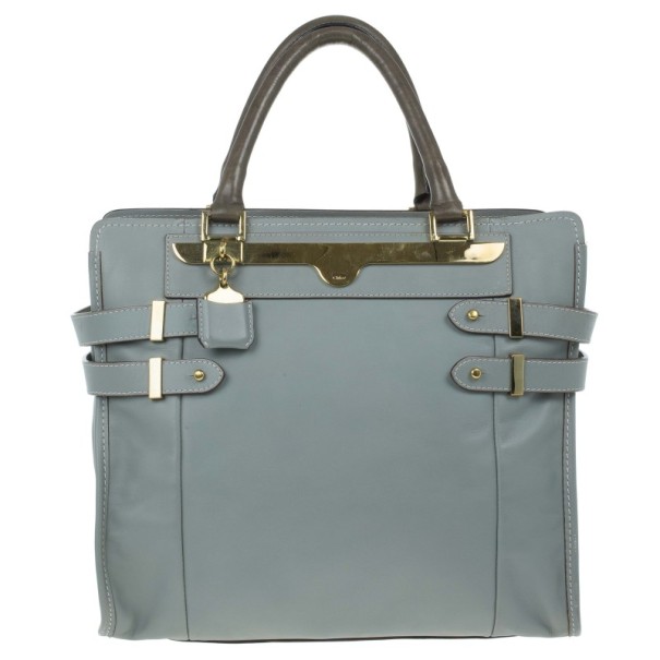 Pre Owned Chloe Grey Leather Tote