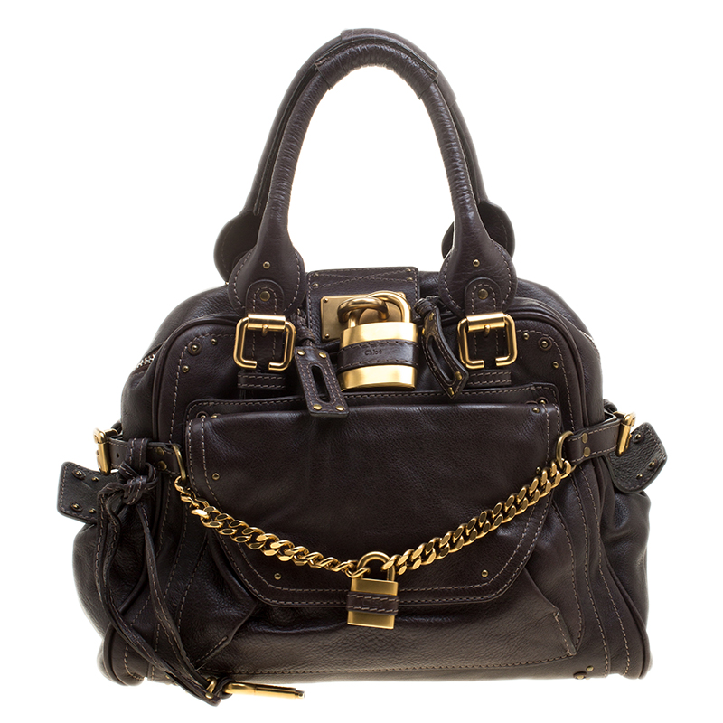 Pre Owned Chloe Brown Leather Paddington Satchel 