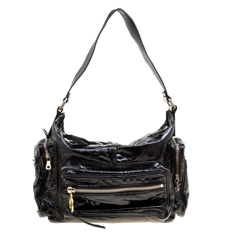 chloe patent leather shoulder bag