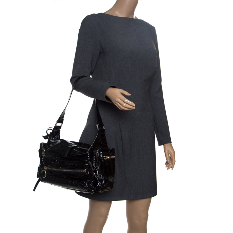 

Chloe Black Patent Leather Ada Shoulder Bag