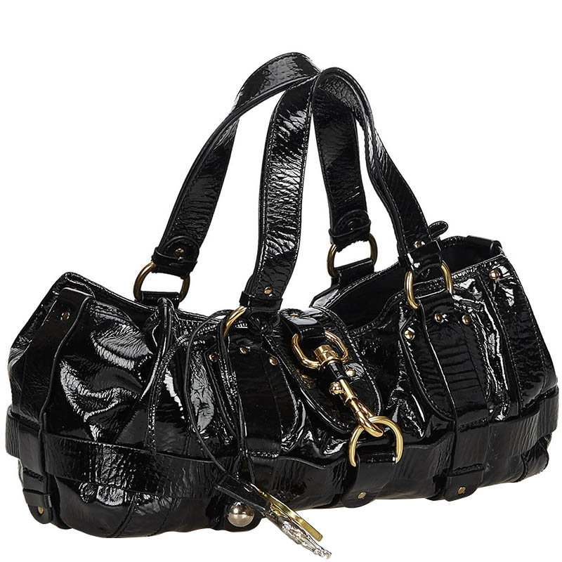 

Chloe Black Patent Leather Kerala Equipped Everyday Bag