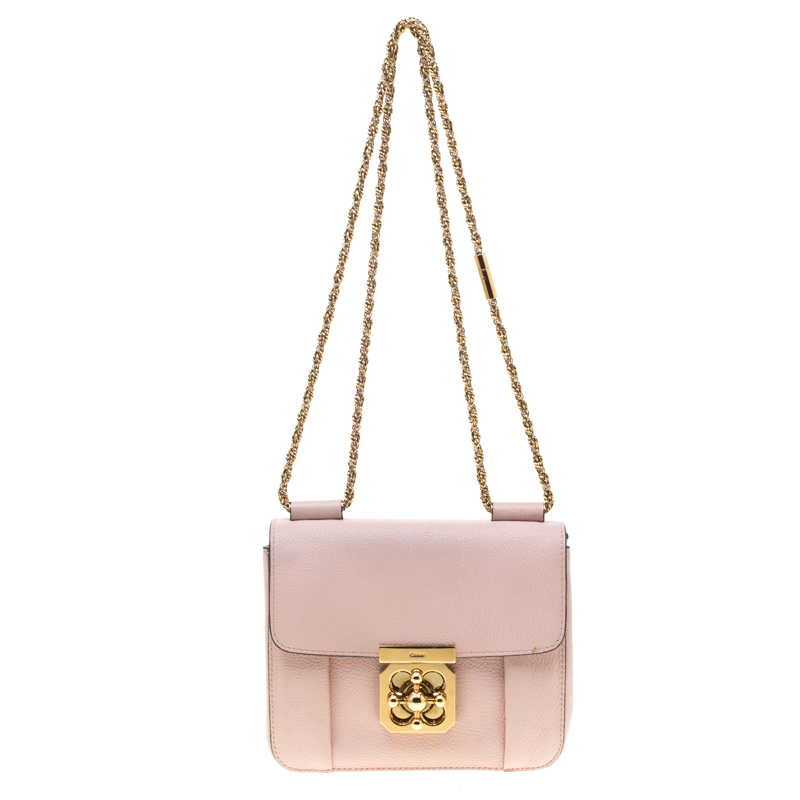 Chloe Pink Leather Small Elsie Chain Shoulder Bag Chloe | The Luxury Closet