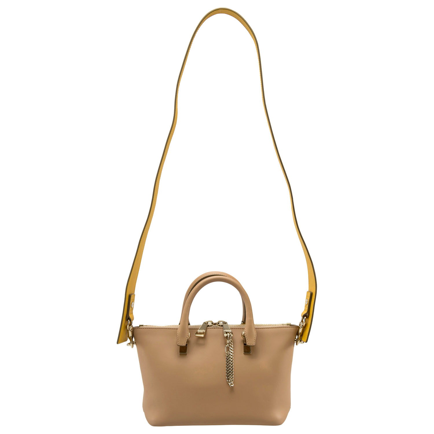 

Chloe Mustard/Beige Leather  Baylee Tote, Yellow