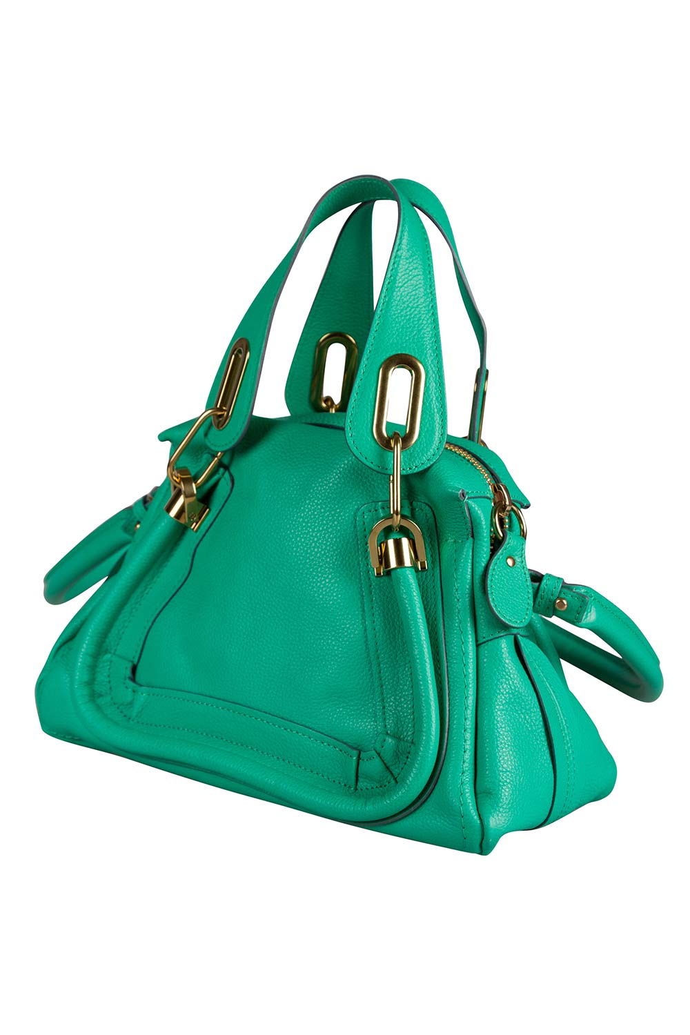 

Chloe Coral Green Leather Small Paraty Shoulder Bag