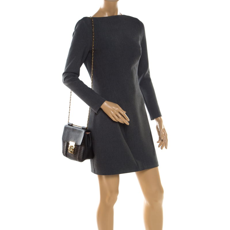 

Chloe Black Perforated Leather  Elsie Shoulder Bag