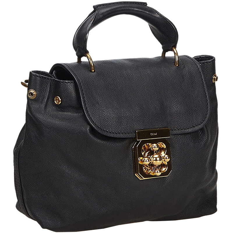 

Chloe Black Leather Elsie Satchel