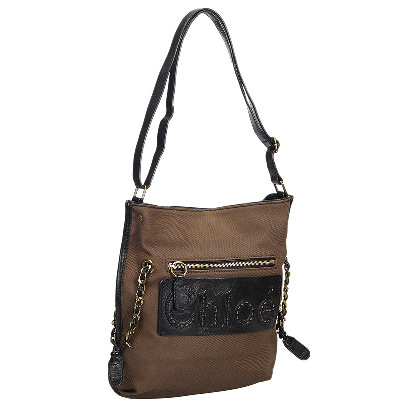 

Chloe Brown Jacquard Shoulder Bag