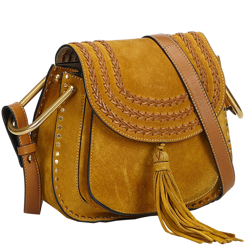 

Chloe Yellow Suede Small Hudson Shoulder Bag