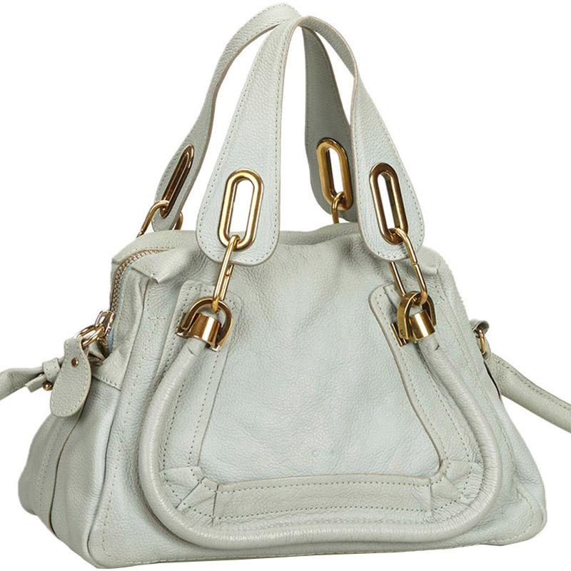 

Chloe Gray Leather Small Paraty Shoulder Bag, Grey