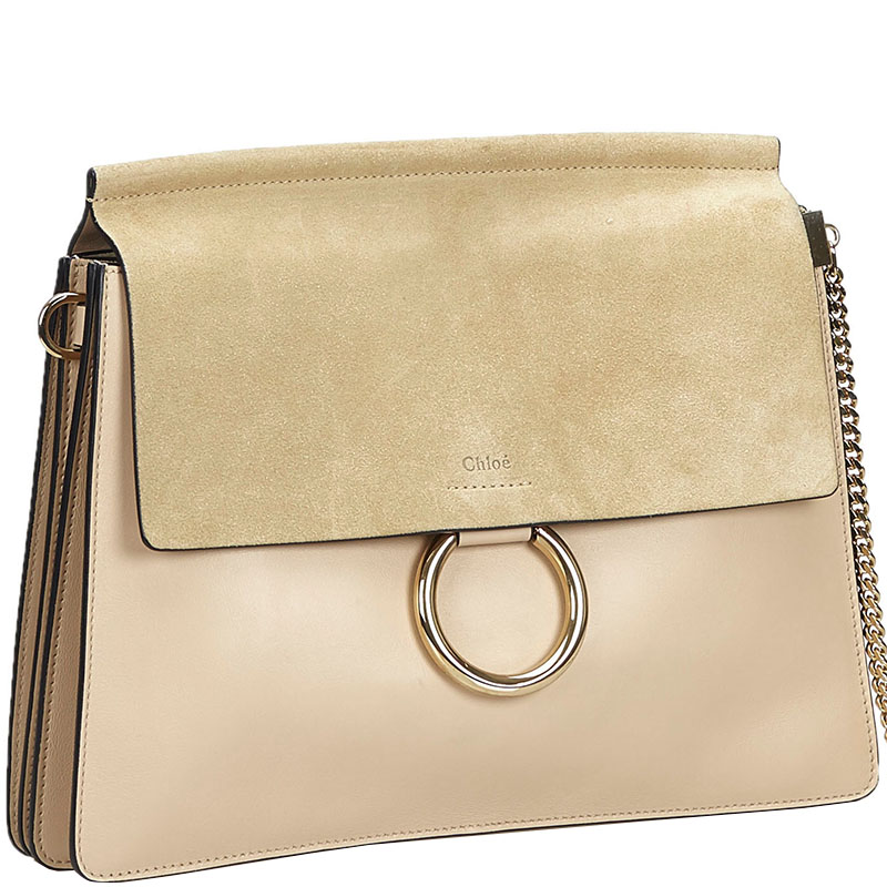 

Chloe Beige Leather and Suede Faye Shoulder Bag