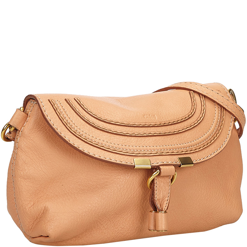 

Chloe Orange Leather Marcie Crossbody Bag