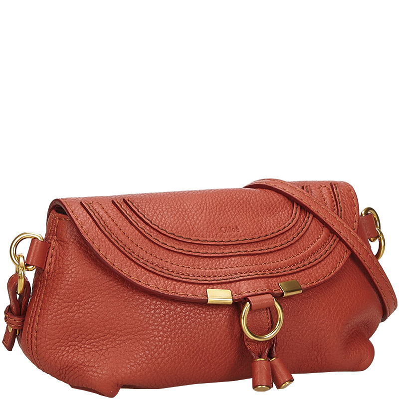 

Chloe Red Leather Marcie Crossbody Bag