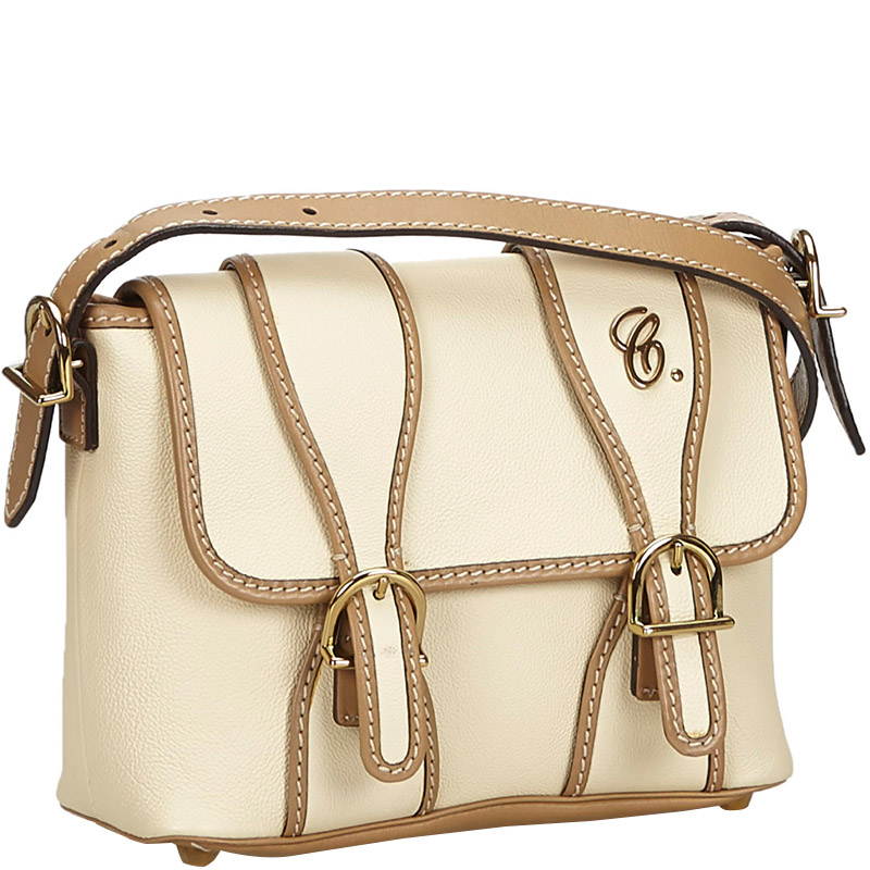 

Chloe White Leather Susan Crossbody Bag