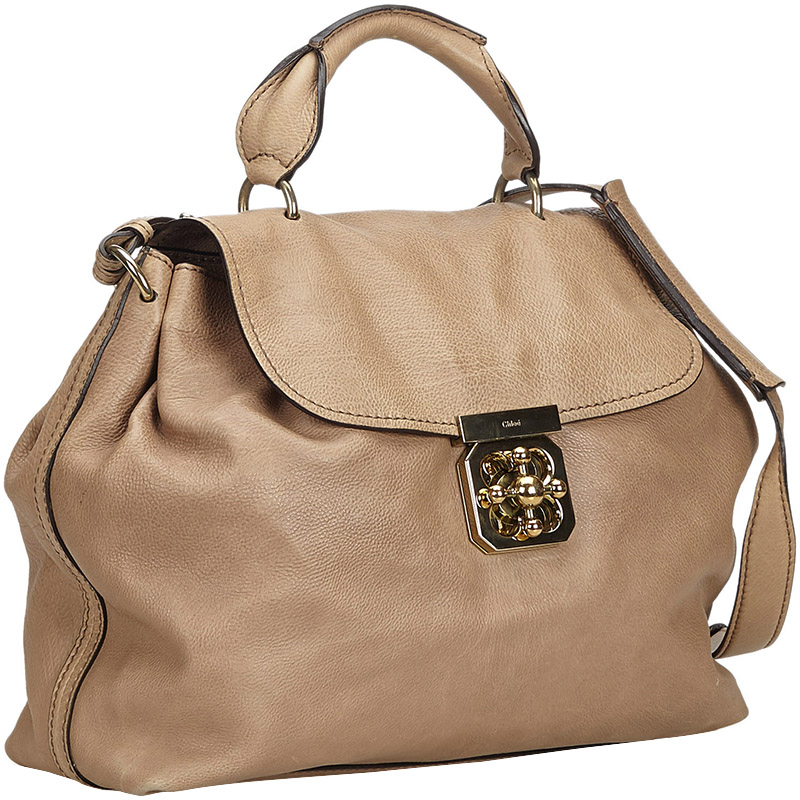 

Chloe Brown Leather Elsie Satchel