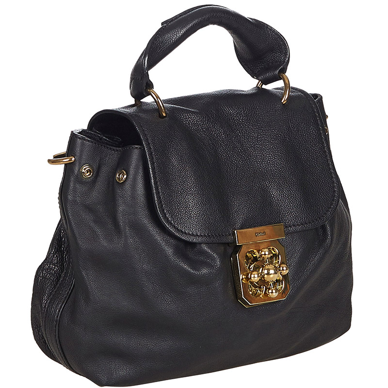 

Chloe Black Leather Elsie Satchel