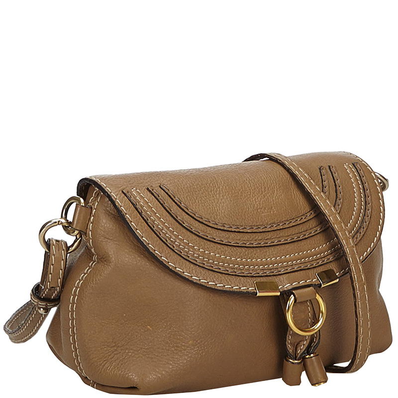 

Chloe Brown Leather Small Marcie Crossbody Bag