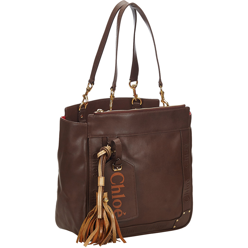 

Chloe Brown Leather Eden Tote Bag