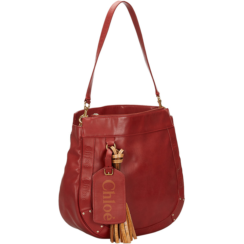 

Chloe Red Leather Eden Shoulder Bag