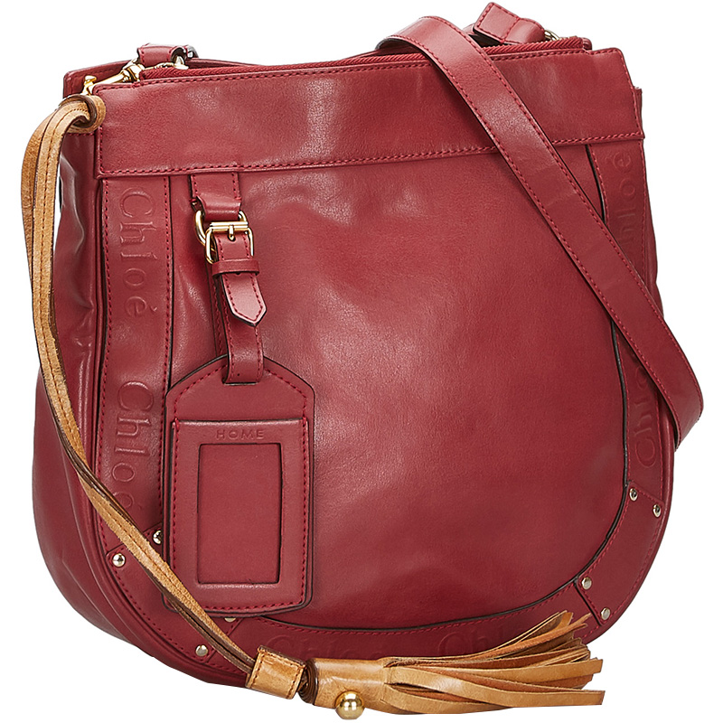 

Chloe Red Leather Eden Crossbody Bag