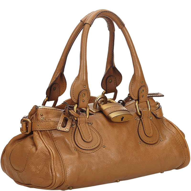 

Chloe Brown/Beige Leather Paddington Handbag