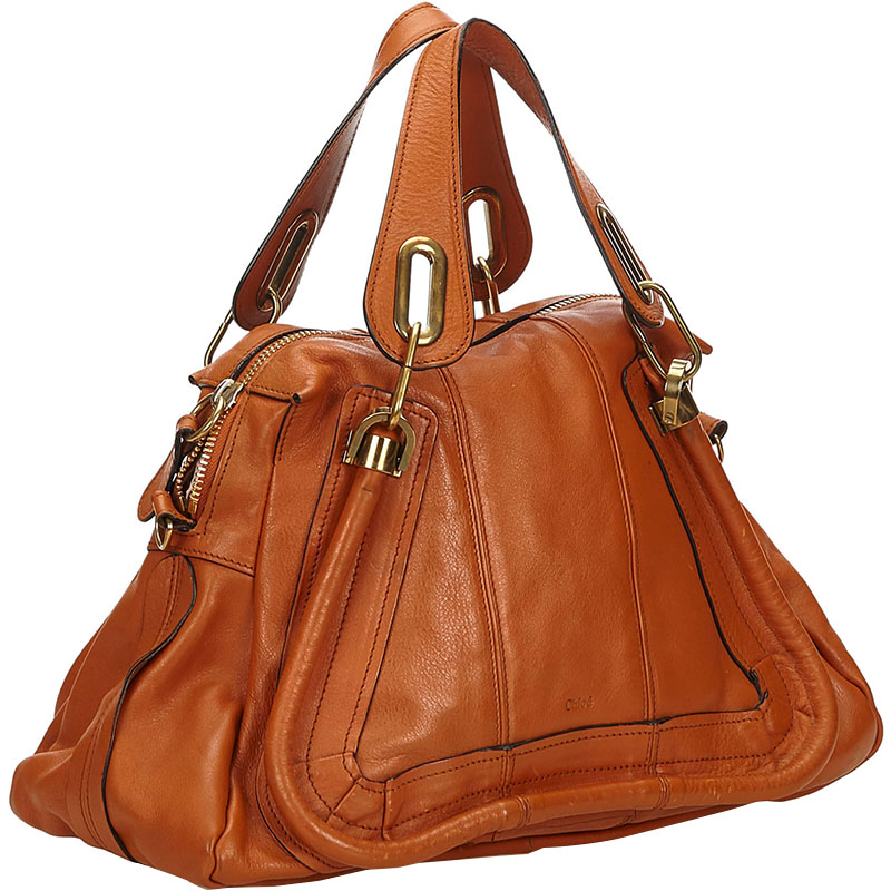 

Chloe Brown Leather Paraty Shoulder Bag