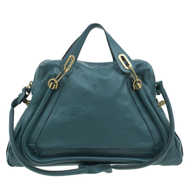 Pre Owned حقيبة كلوي باراتي جلد أزرق كبيرة