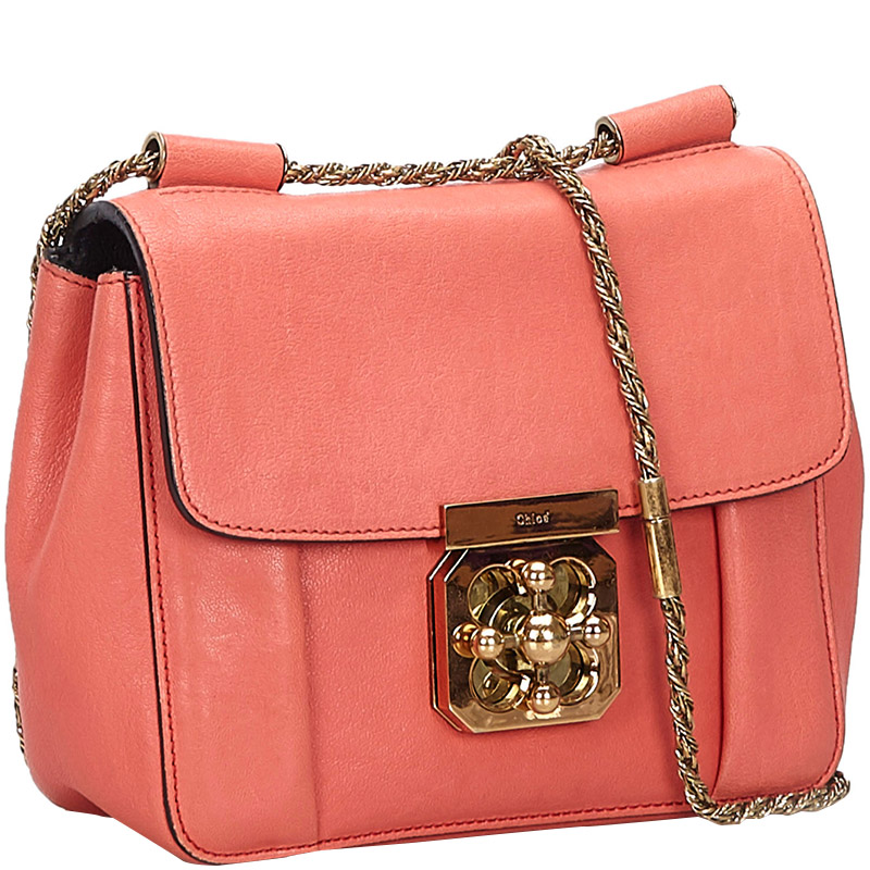 

Chloe Pink Leather  Elsie Shoulder Bag
