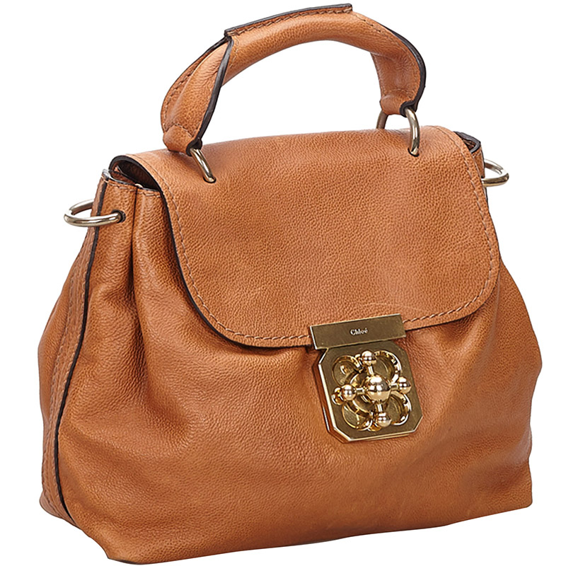 

Chloe Brown Leather Elsie Satchel