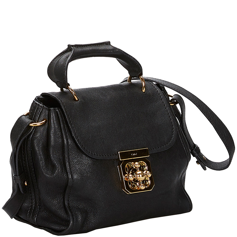 

Chloe Black Leather Elsie Satchel